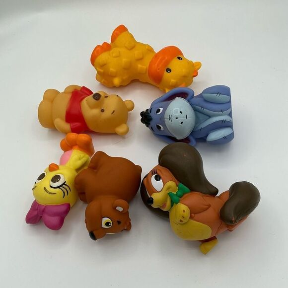 Set of 6 assorted Disney rubber characters: Winnie the Pooh, etc - Picture 4 of 5